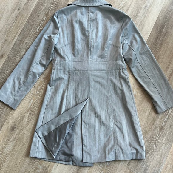 Ann Taylor Loft Silver/Gray Raincoat - Picture 4 of 5